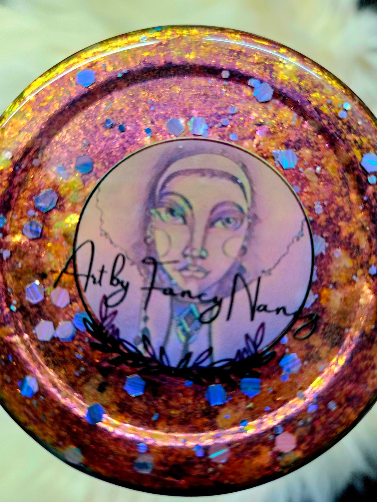 Orange magnolia 30oz taper tumbler