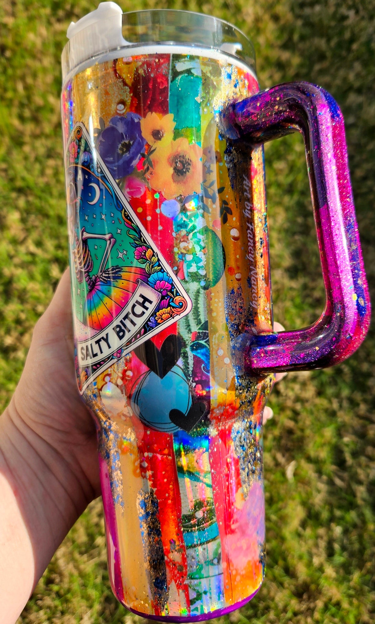 Holo Sarcastic tarot card grunge 40oz
