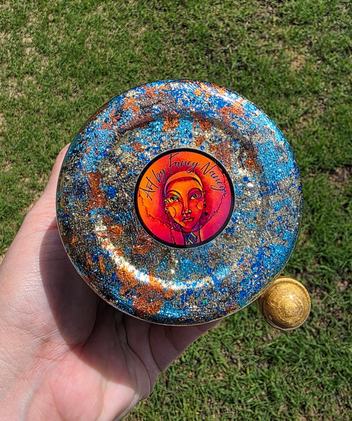 Egyptian Inspired Tumbler with Scroll Handle 30oz