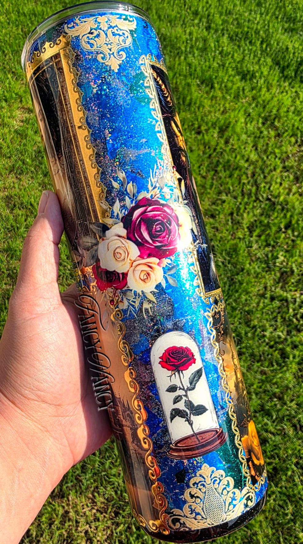Beauty and Beast inspired tumbler 35oz