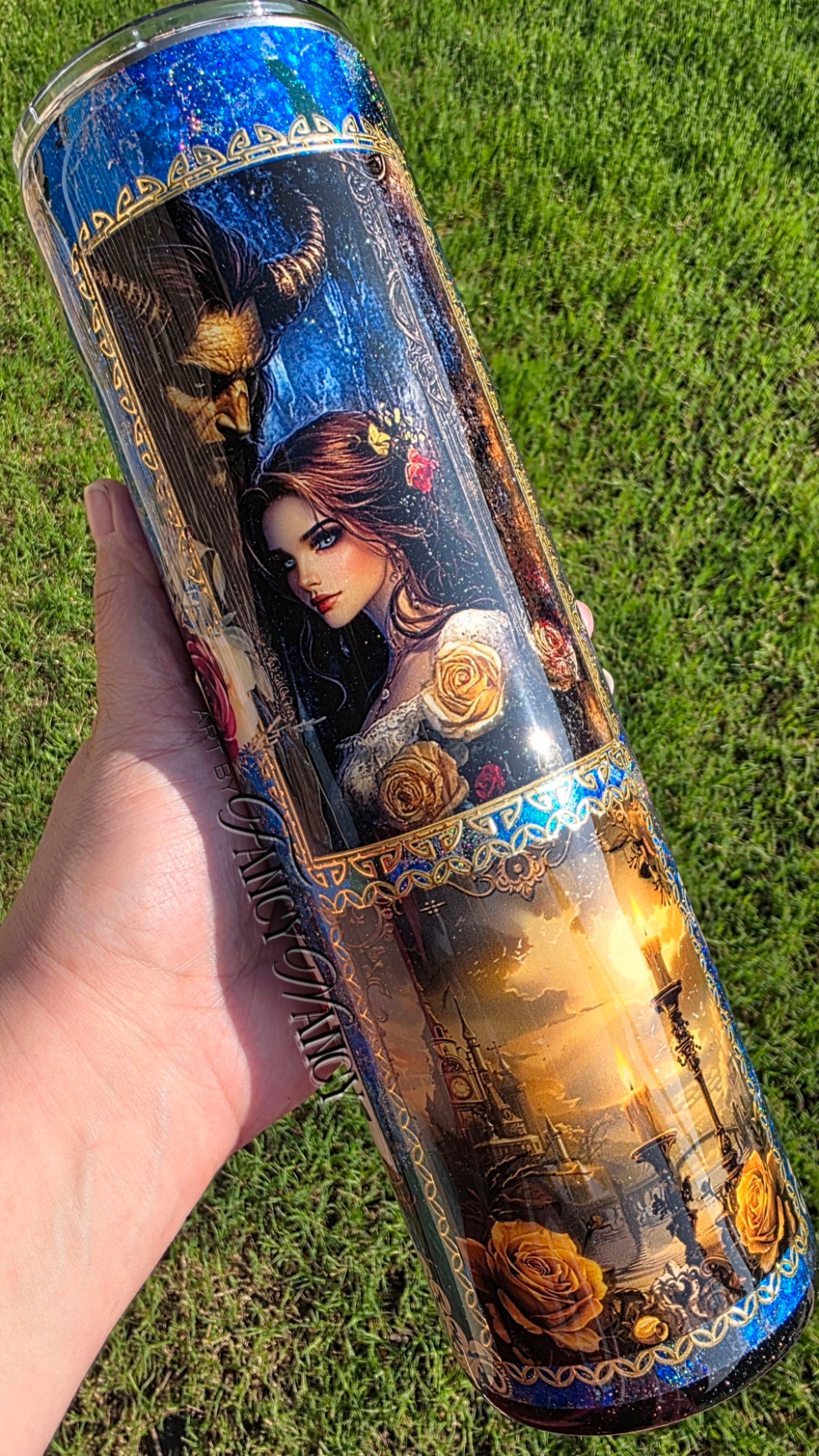 Beauty and Beast inspired tumbler 35oz