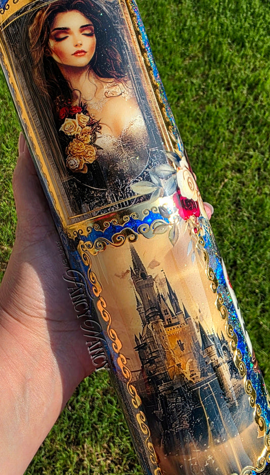 Beauty and Beast inspired tumbler 35oz