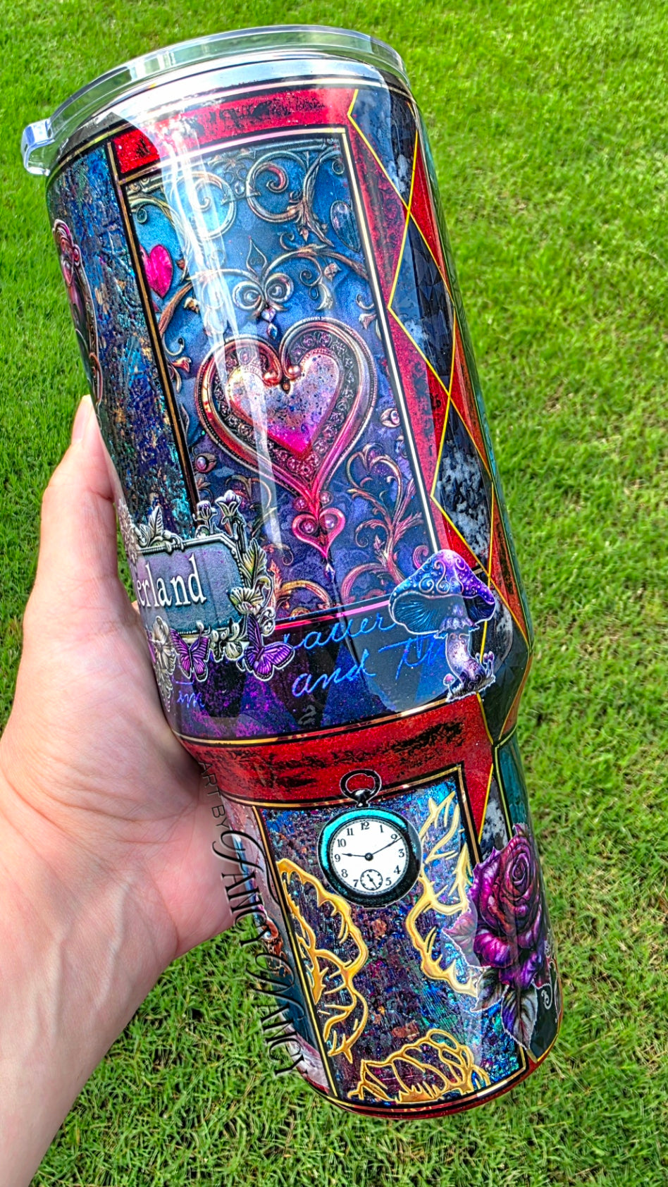 Dark Burgundy Alice tumbler 40oz