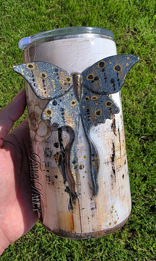 Grunge Moth 22oz thick tumbler