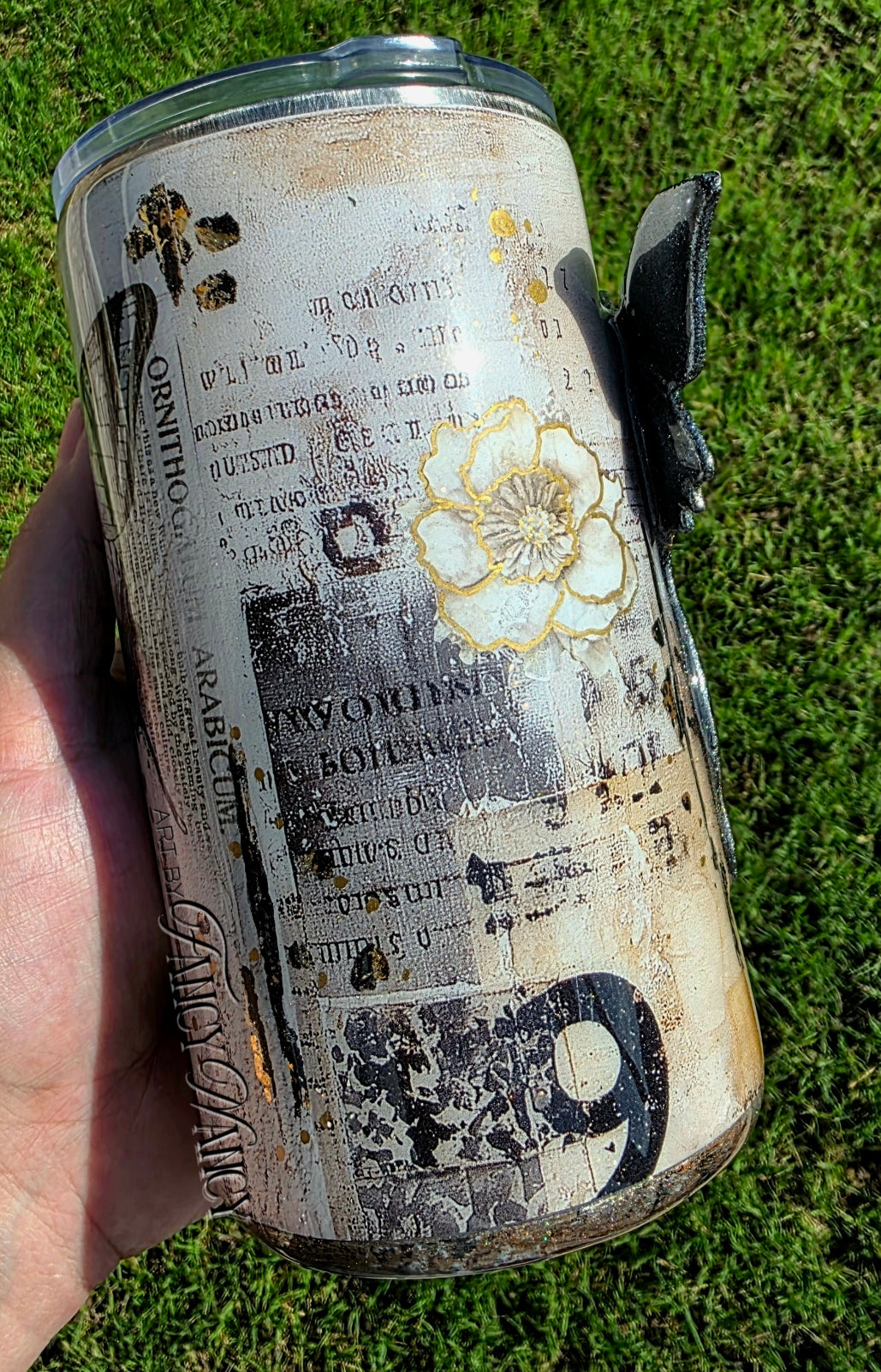 Grunge Moth 22oz thick tumbler