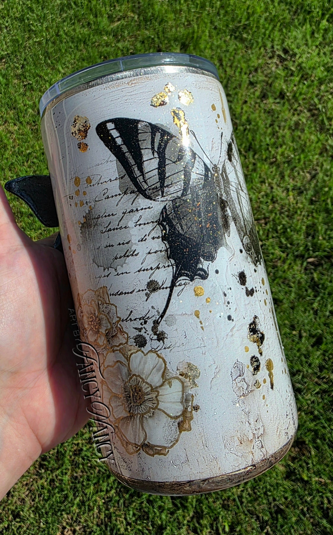 Grunge Moth 22oz thick tumbler