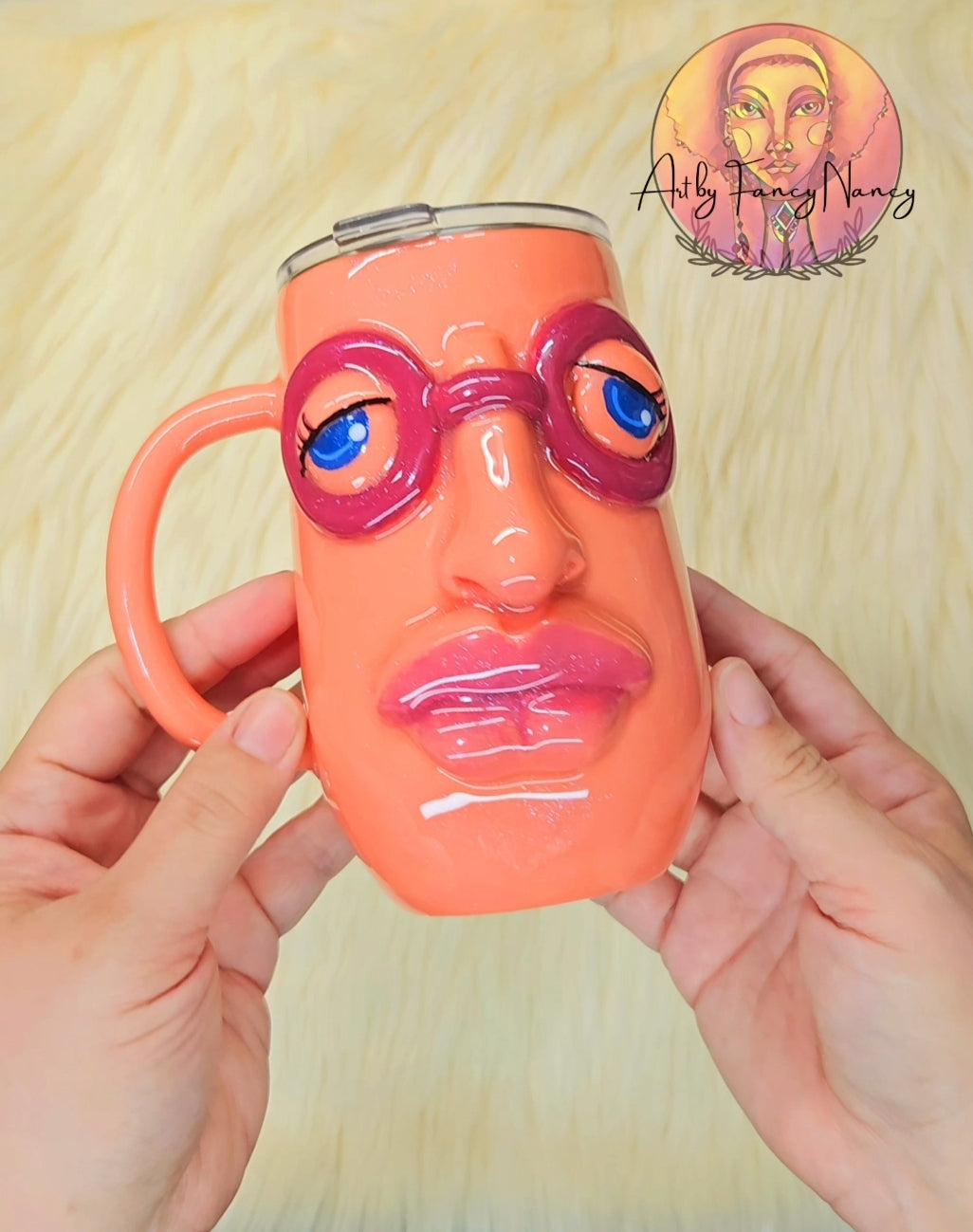 16oz Peach Face Mug