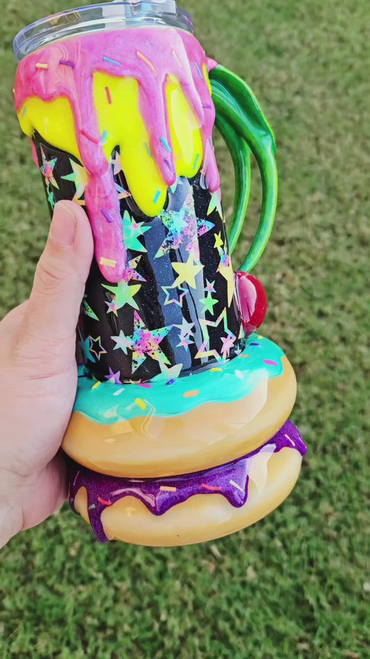 Cosmic donut tumbler 24oz