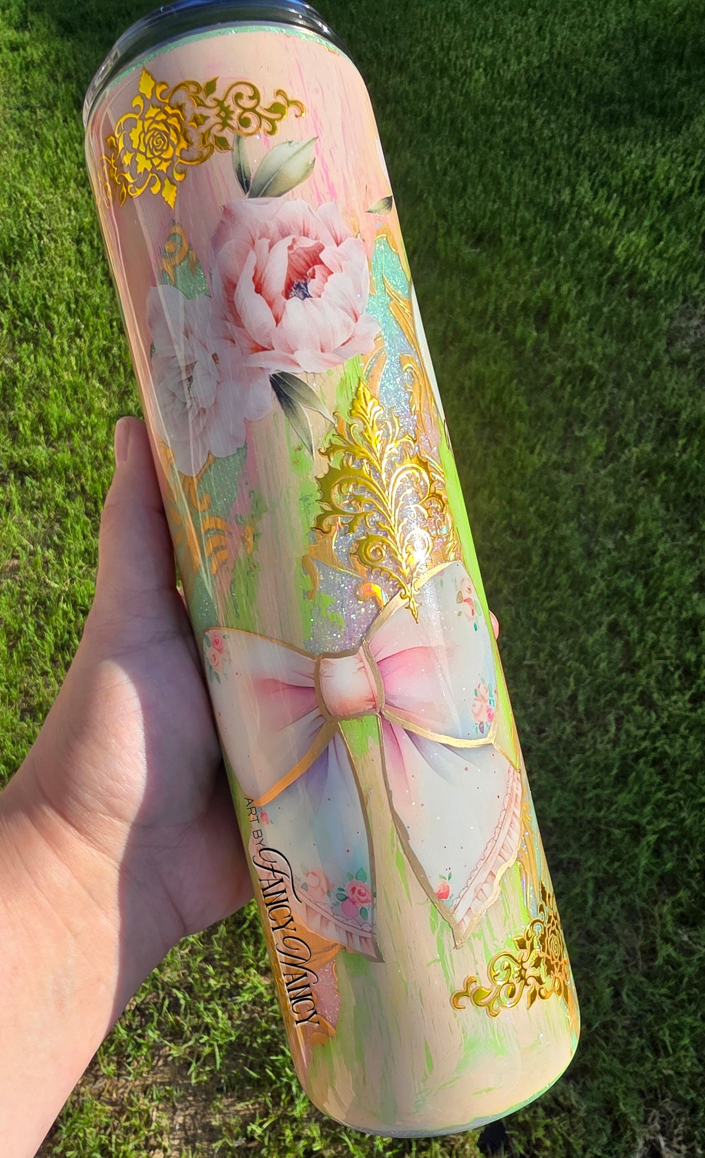 Shabby chic tumbler 35oz