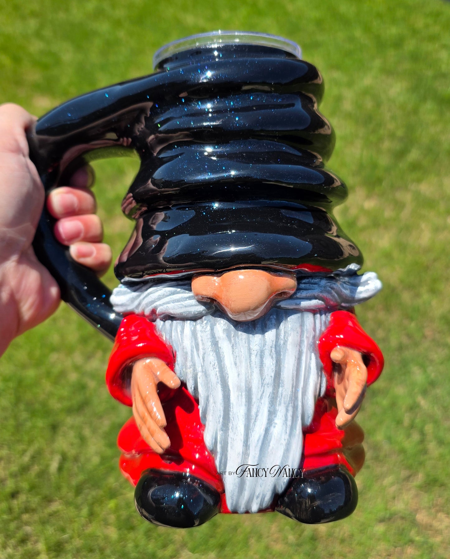 Traditional Gnome tumbler With Handle 24oz