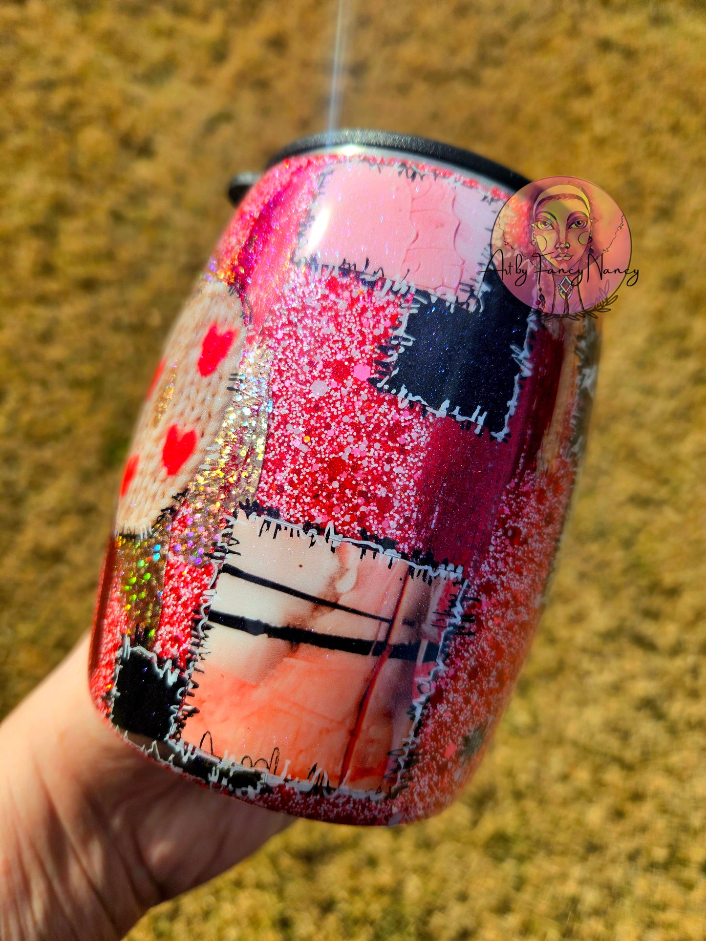 XO glitter mug 14oz