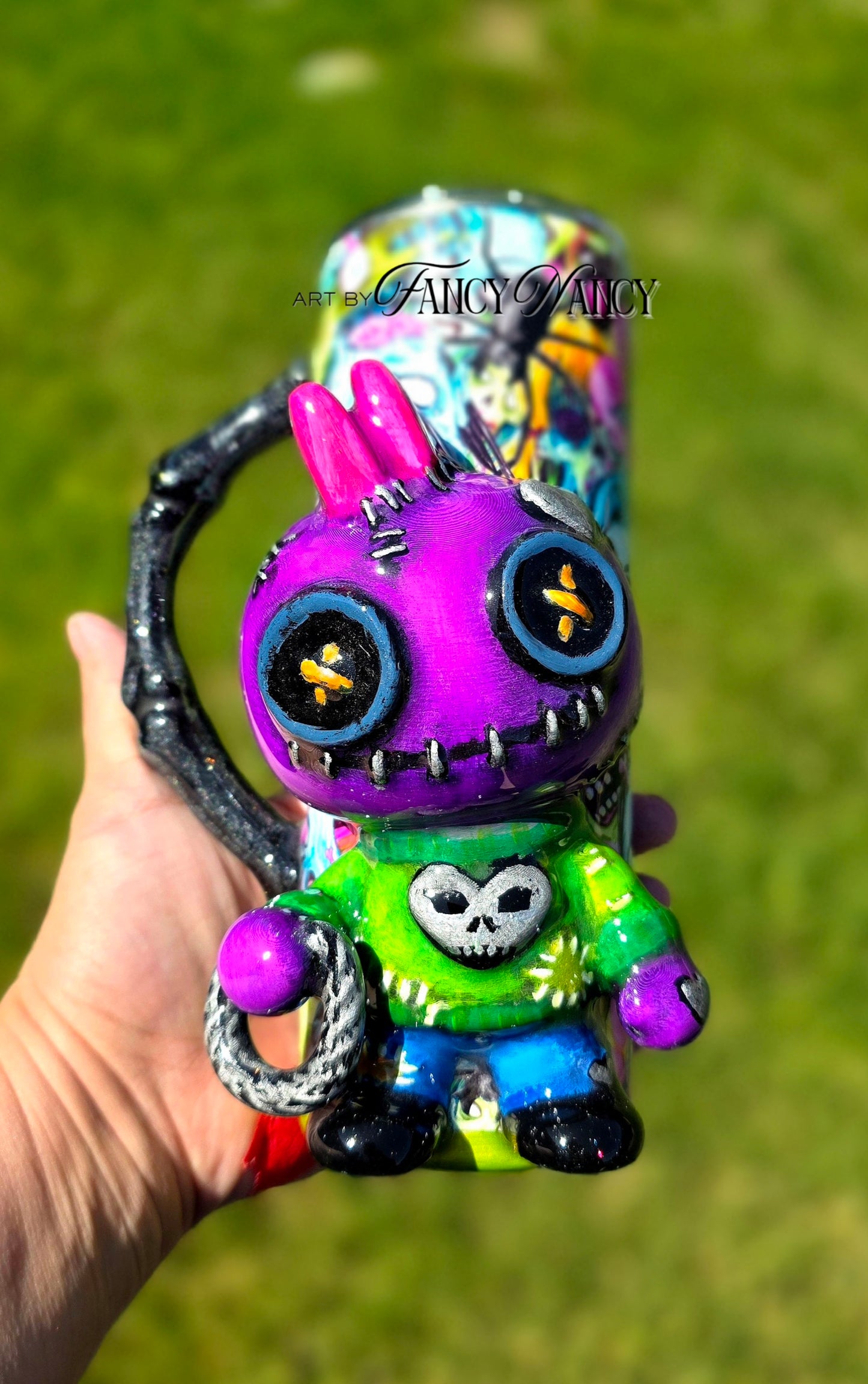 Punk voodoo doll tumbler 20oz