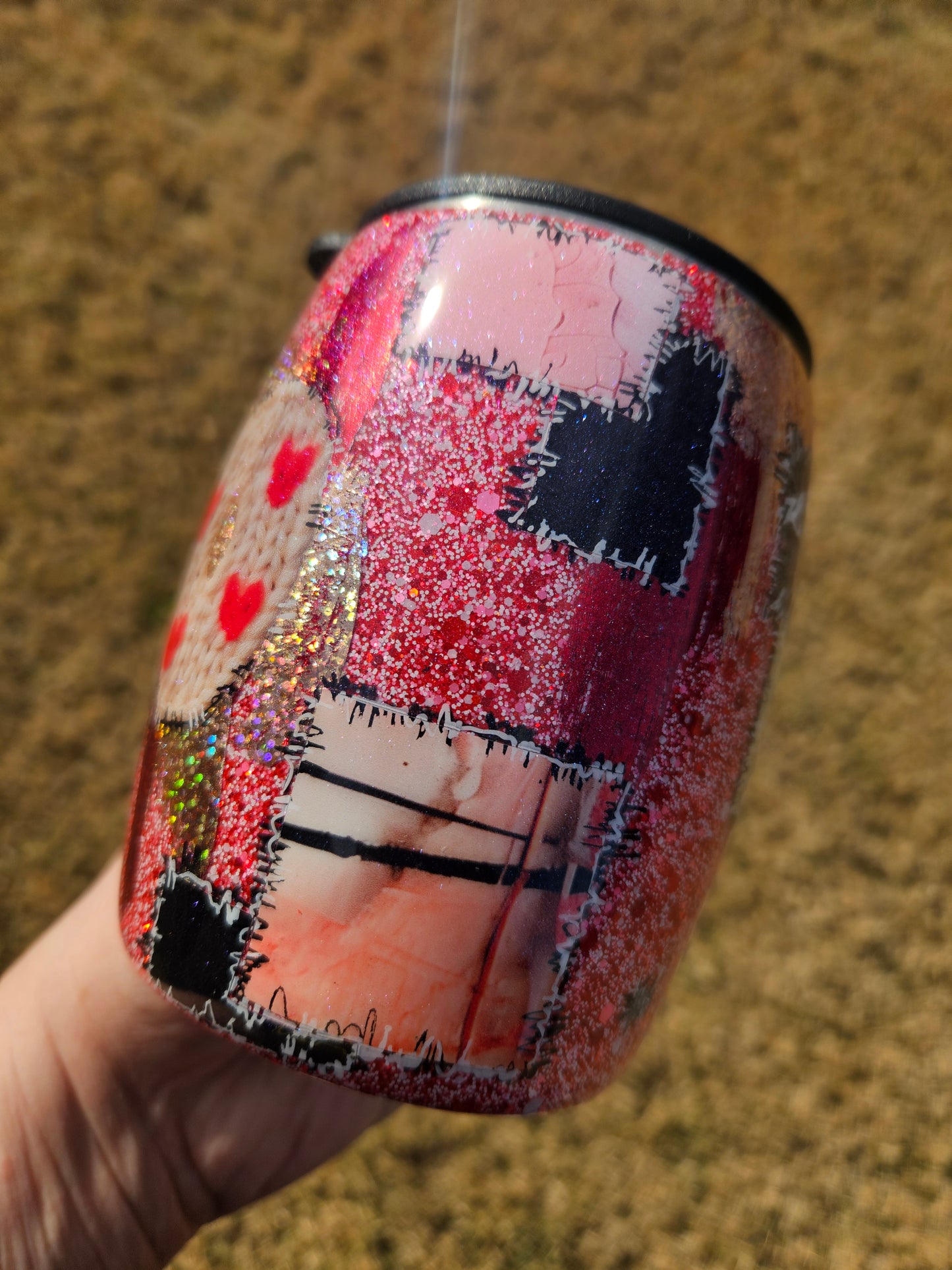 XO glitter mug 14oz