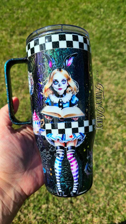 Alice mixed media 24oz travel tumbler