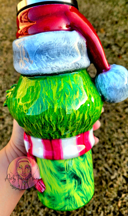 Green Fury Guy 30oz tumbler