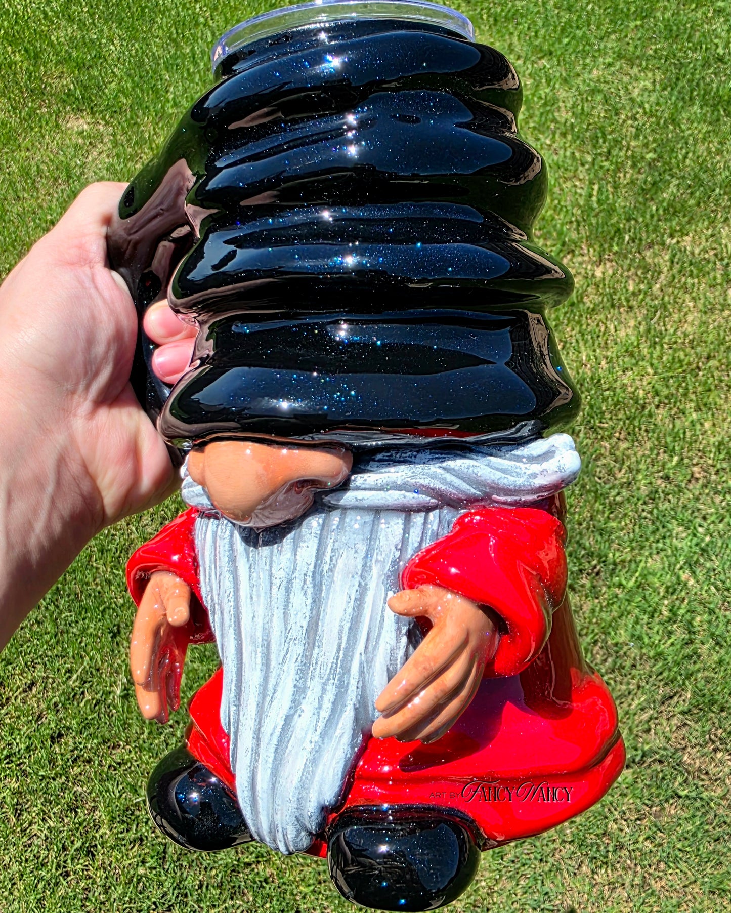 Traditional Gnome tumbler With Handle 24oz
