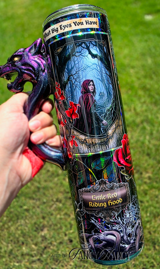 Red Riding Hood Tumbler with 3D Wolf Handle #1 | 35oz