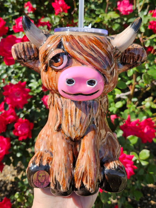 Highland cow tumbler 24oz