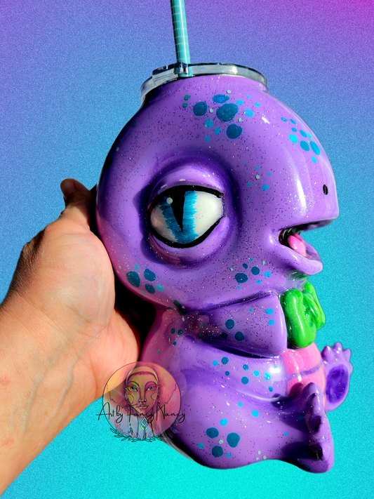 Purple Dino Tumbler 24oz