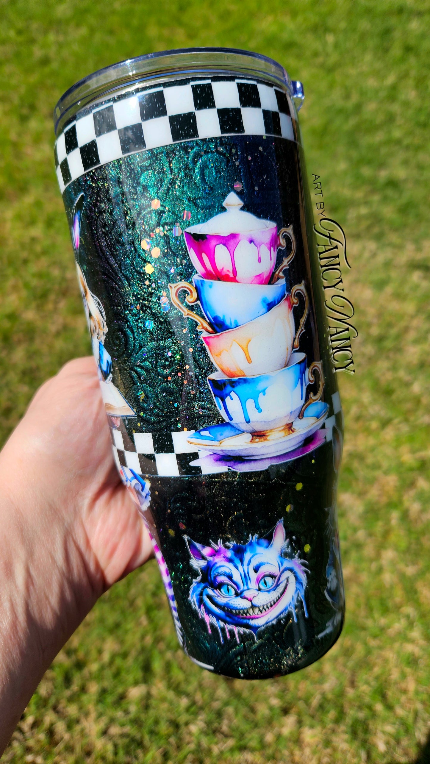 Alice mixed media 24oz travel tumbler