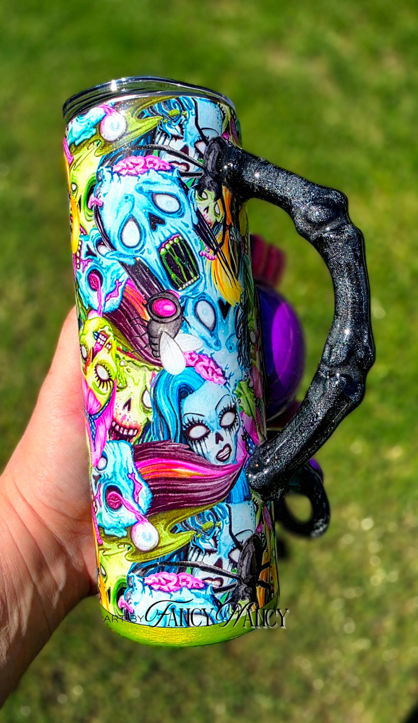 Punk voodoo doll tumbler 20oz