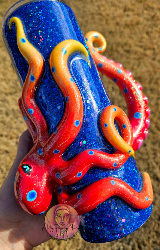 Ombre Octopus Tumbler 24oz